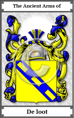 De loot Family Crest Download (JPG)  Book Plated - 150 DPI